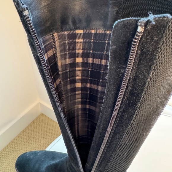 Aquatalia Tall Lined Weatherproof Black Boots - Picture 8 of 10